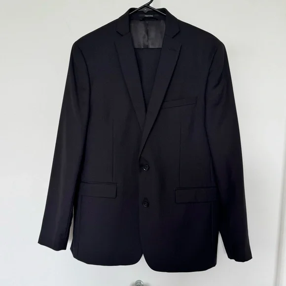 Bar III | Suits & Blazers | Bar Iii Black 0 Wool Extra Slim Fit Suit 42r  Pants 3330 | Poshmark